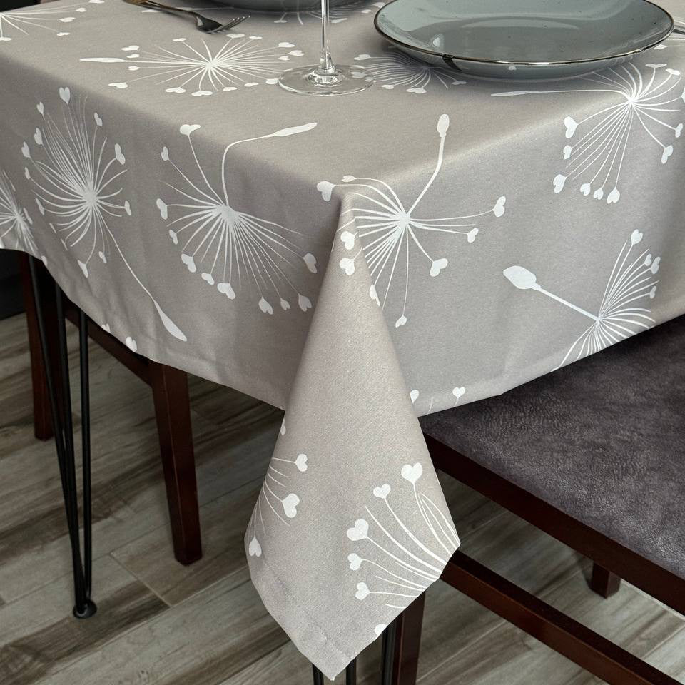 Linen waterproof tablecloth with Teflon, Geometry collection,  luxury quality (custom or standard size)