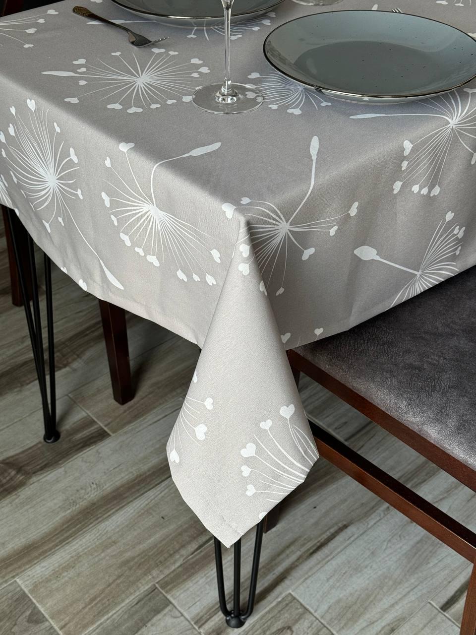 Linen waterproof tablecloth with Teflon, Geometry collection,  luxury quality (custom or standard size)