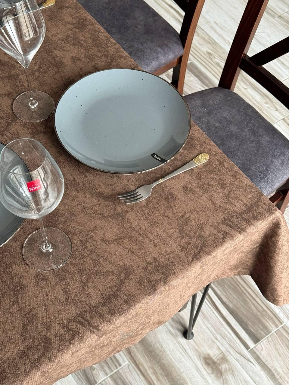 Linen waterproof tablecloth with Teflon, Geometry collection,  luxury quality (custom or standard size)