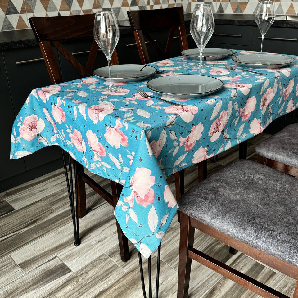 Linen waterproof tablecloth with Teflon, Geometry collection,  luxury quality (custom or standard size)