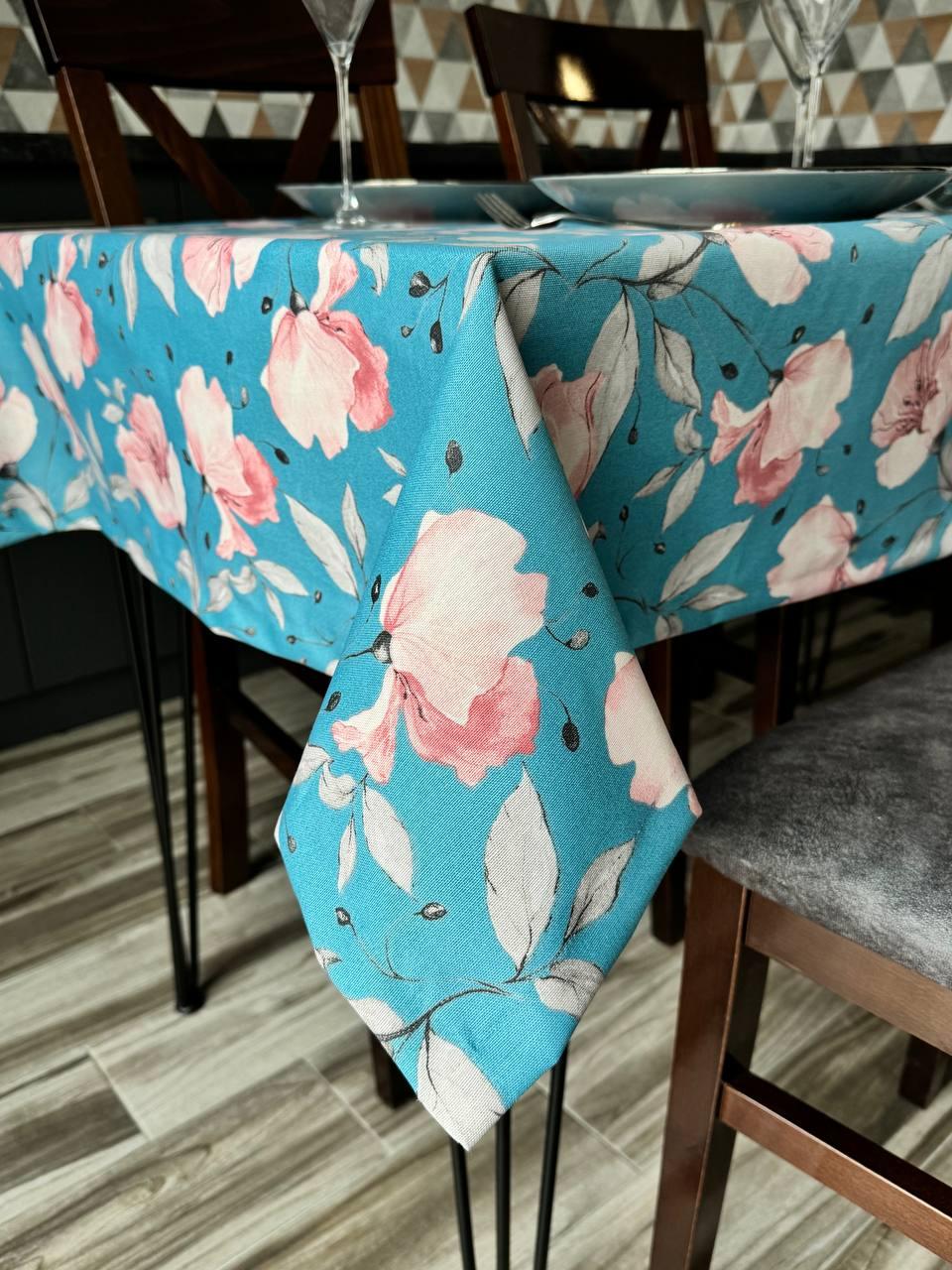 Linen waterproof tablecloth with Teflon, Geometry collection,  luxury quality (custom or standard size)