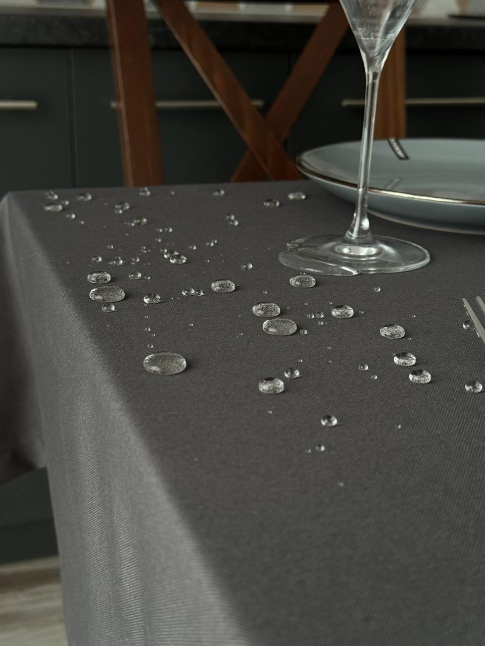 Linen waterproof tablecloth with Teflon, Geometry collection,  luxury quality (custom or standard size)