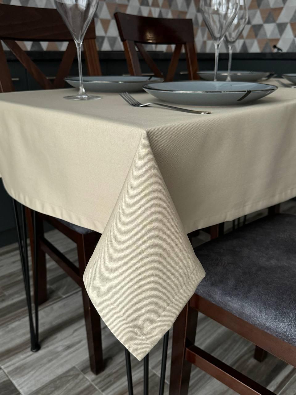 Linen waterproof tablecloth with Teflon, Geometry collection,  luxury quality (custom or standard size)
