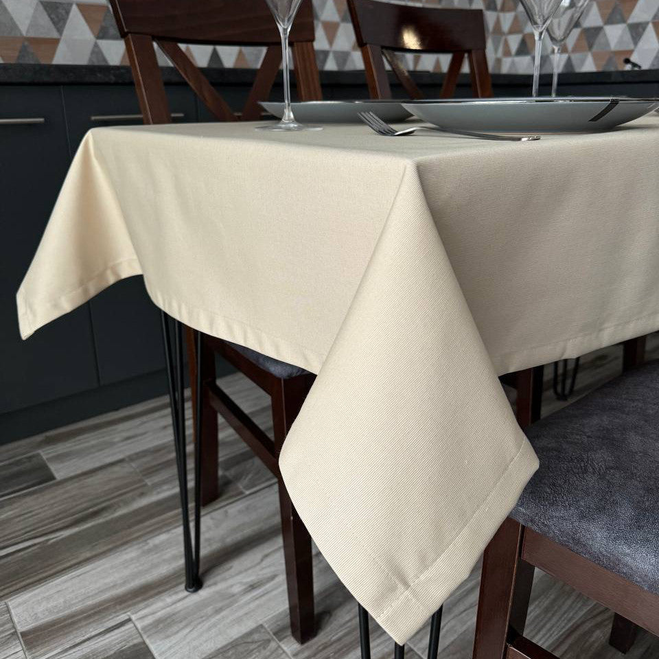 Linen waterproof tablecloth with Teflon, Geometry collection,  luxury quality (custom or standard size)