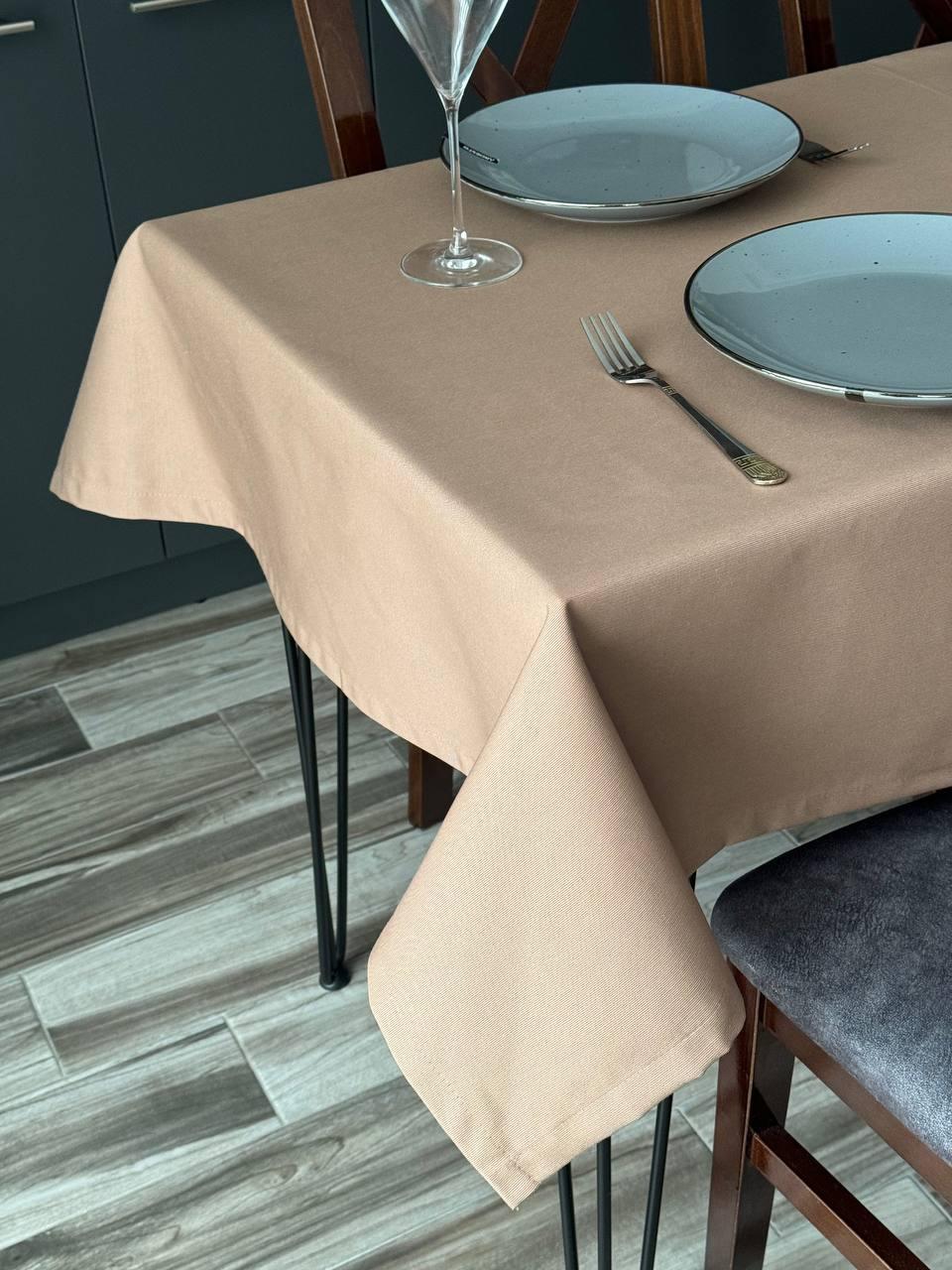Linen waterproof tablecloth with Teflon, Geometry collection,  luxury quality (custom or standard size)