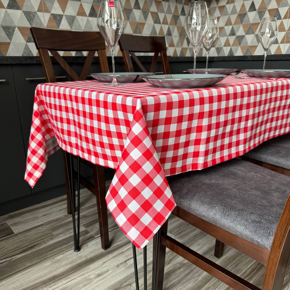 Linen waterproof tablecloth with Teflon, Geometry collection,  luxury quality (custom or standard size)