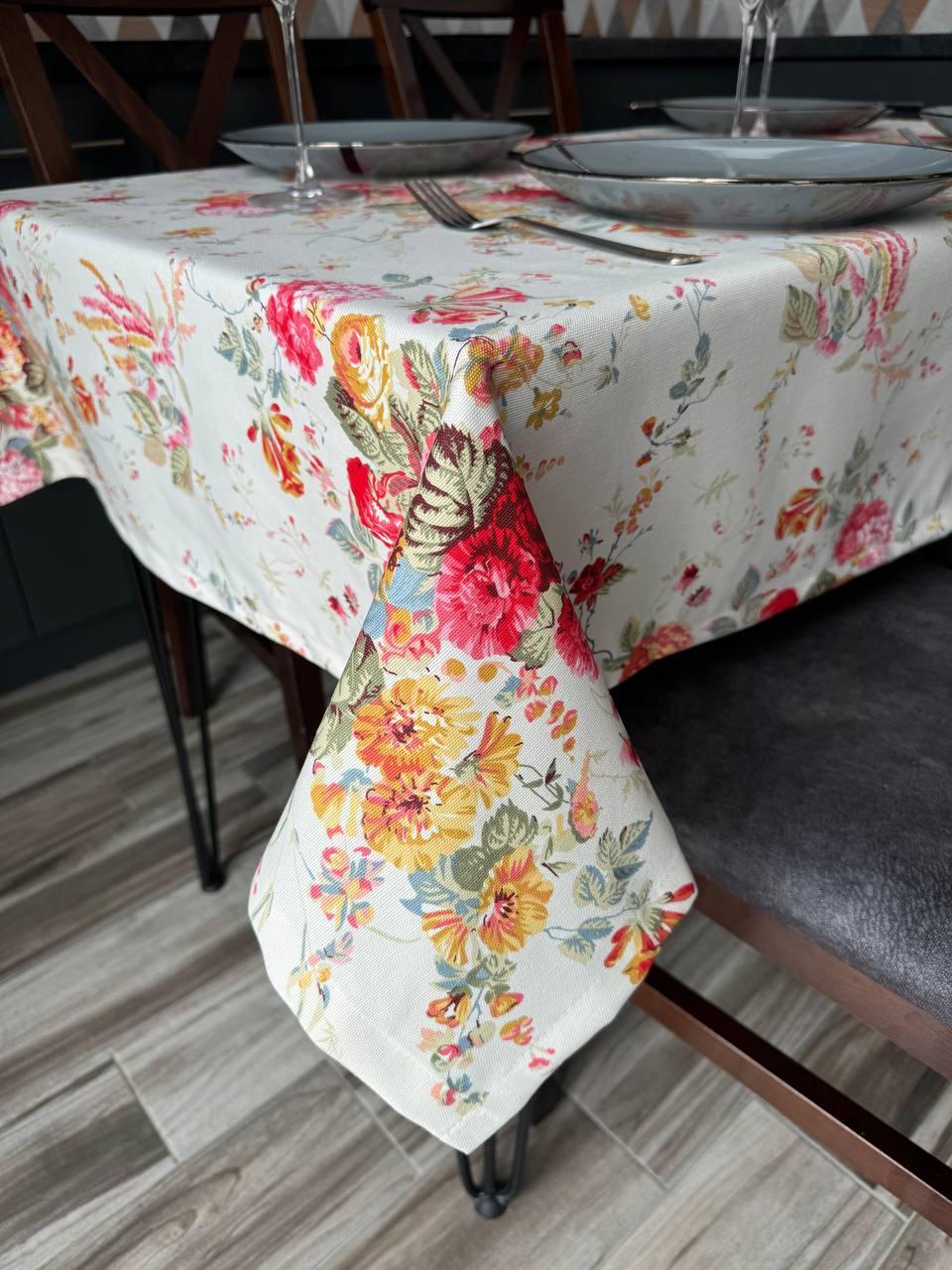 Linen waterproof tablecloth with Teflon, Geometry collection,  luxury quality (custom or standard size)