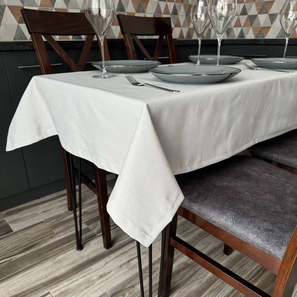 Linen waterproof tablecloth with Teflon, Geometry collection,  luxury quality (custom or standard size)