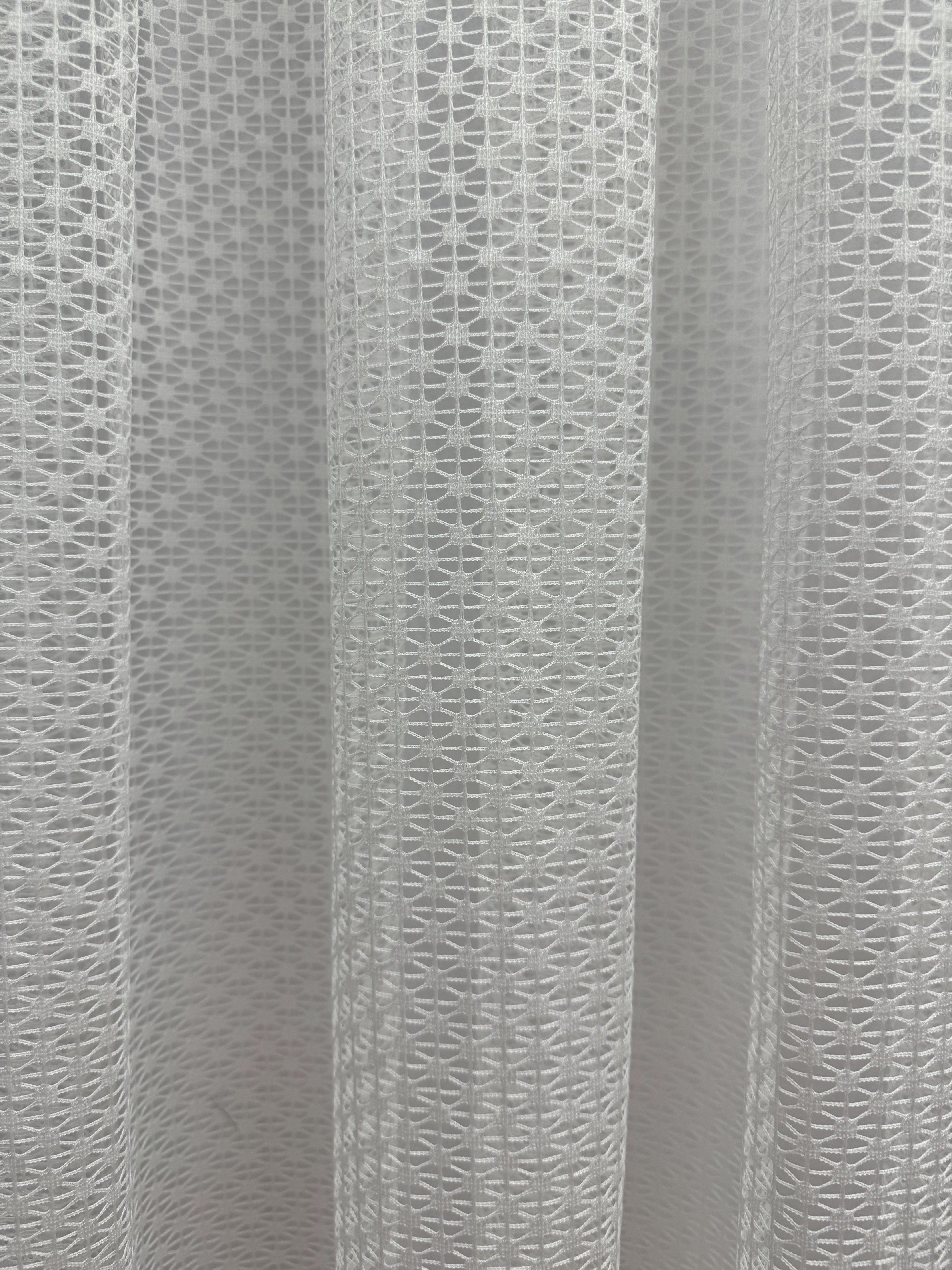 Guipure sheer curtain with embroidery, milk color