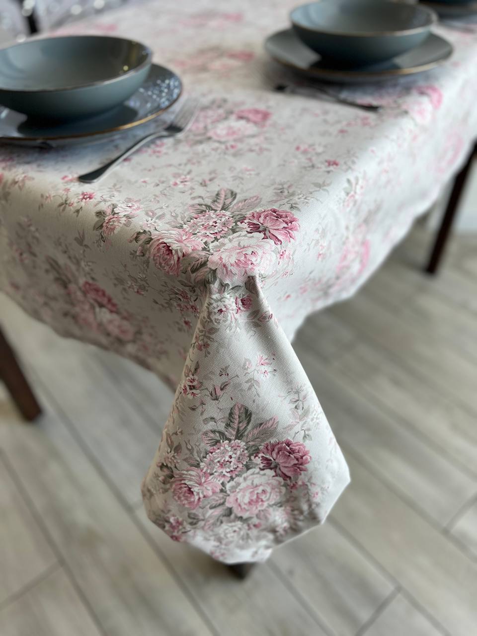 Linen waterproof tablecloth with Teflon, Geometry collection,  luxury quality (custom or standard size)