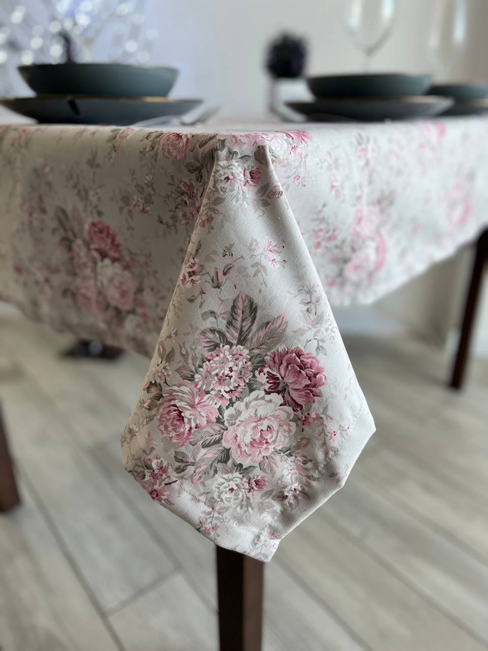 Linen waterproof tablecloth with Teflon, Geometry collection,  luxury quality (custom or standard size)