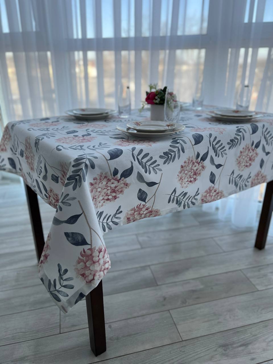 Linen waterproof tablecloth with Teflon, Geometry collection,  luxury quality (custom or standard size)