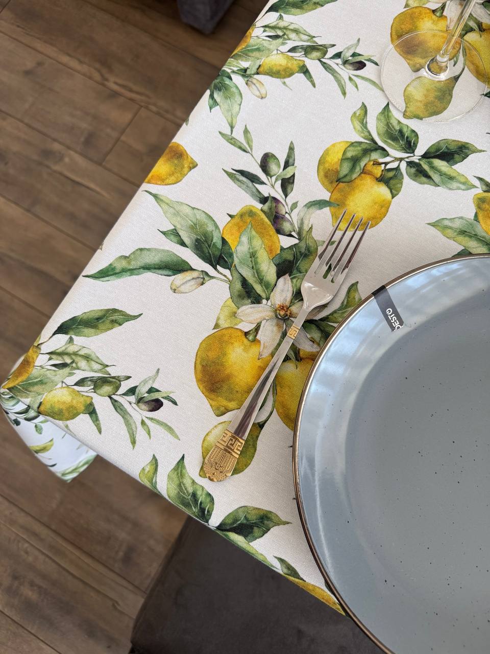 Linen waterproof tablecloth with Teflon, Geometry collection,  luxury quality (custom or standard size)