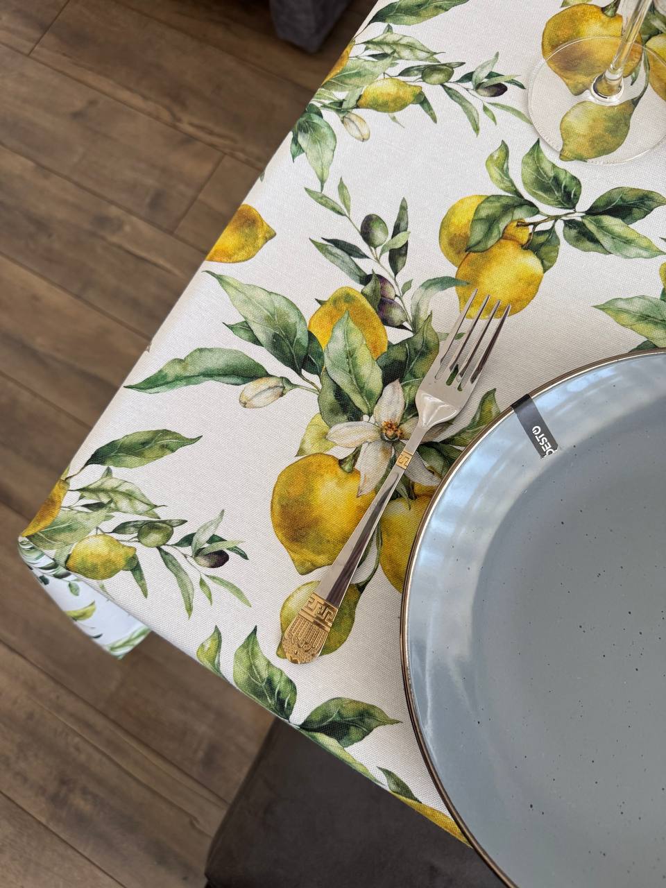 Linen waterproof tablecloth with Teflon, Geometry collection,  luxury quality (custom or standard size)
