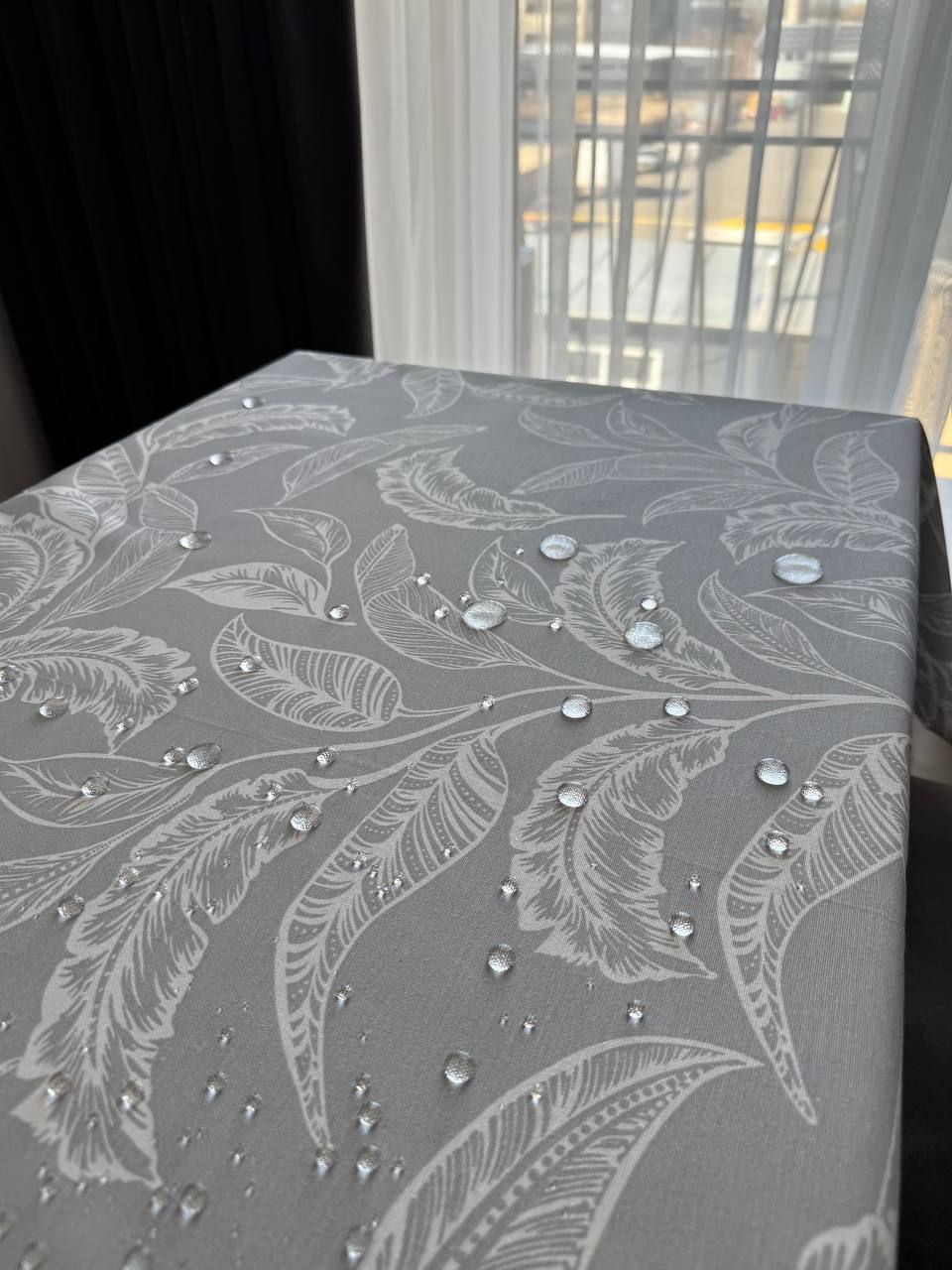Linen waterproof tablecloth with Teflon, Geometry collection,  luxury quality (custom or standard size)