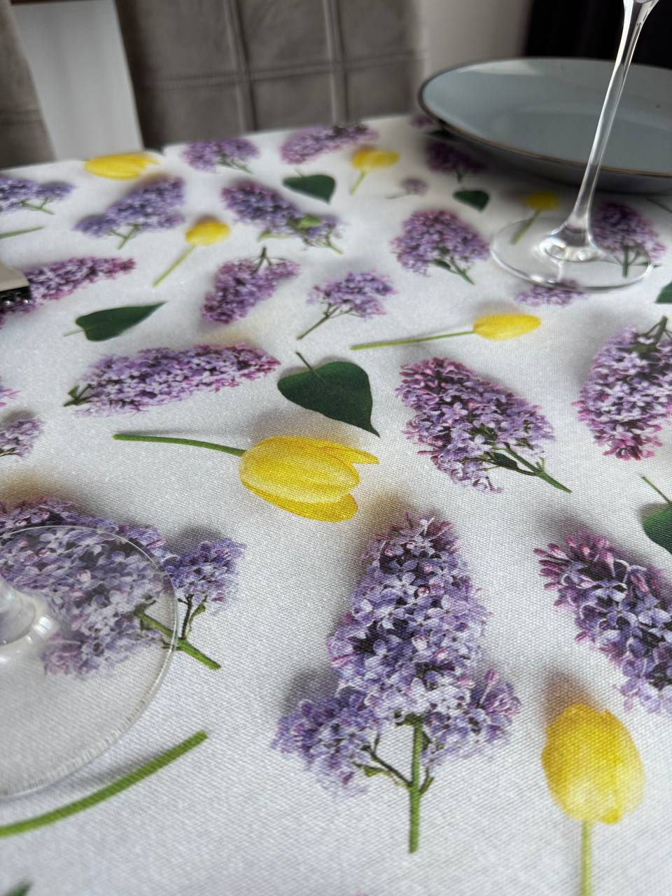 Linen waterproof tablecloth with Teflon, Geometry collection,  luxury quality (custom or standard size)