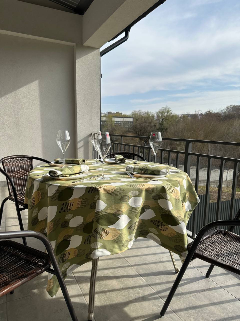 Linen waterproof tablecloth with Teflon, Geometry collection,  luxury quality (custom or standard size)