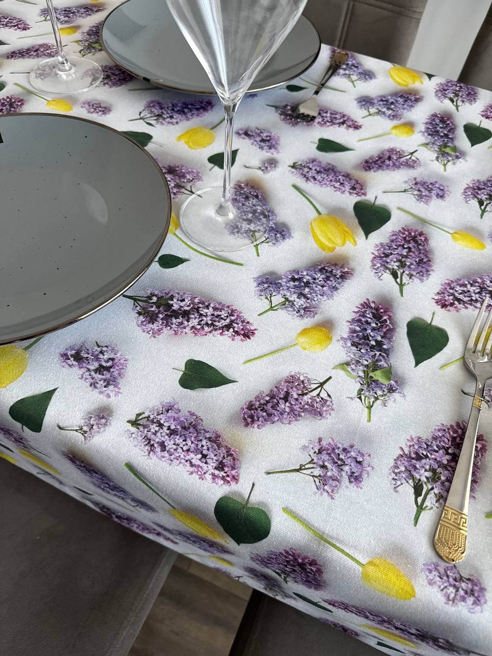 Linen waterproof tablecloth with Teflon, Geometry collection,  luxury quality (custom or standard size)