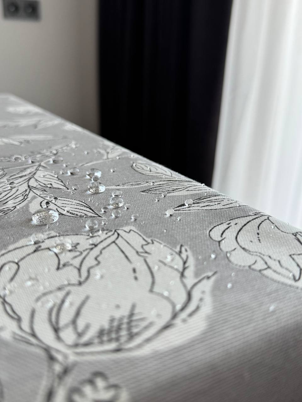 Linen waterproof tablecloth with Teflon, Geometry collection,  luxury quality (custom or standard size)
