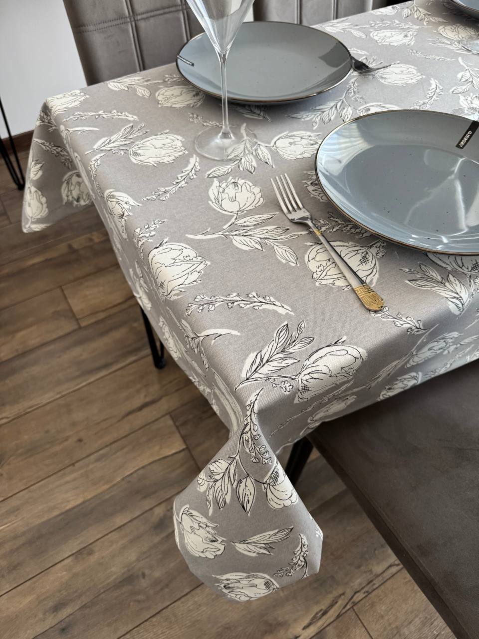 Linen waterproof tablecloth with Teflon, Geometry collection,  luxury quality (custom or standard size)