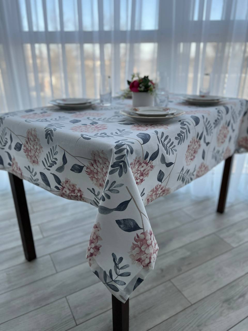 Linen waterproof tablecloth with Teflon, Geometry collection,  luxury quality (custom or standard size)