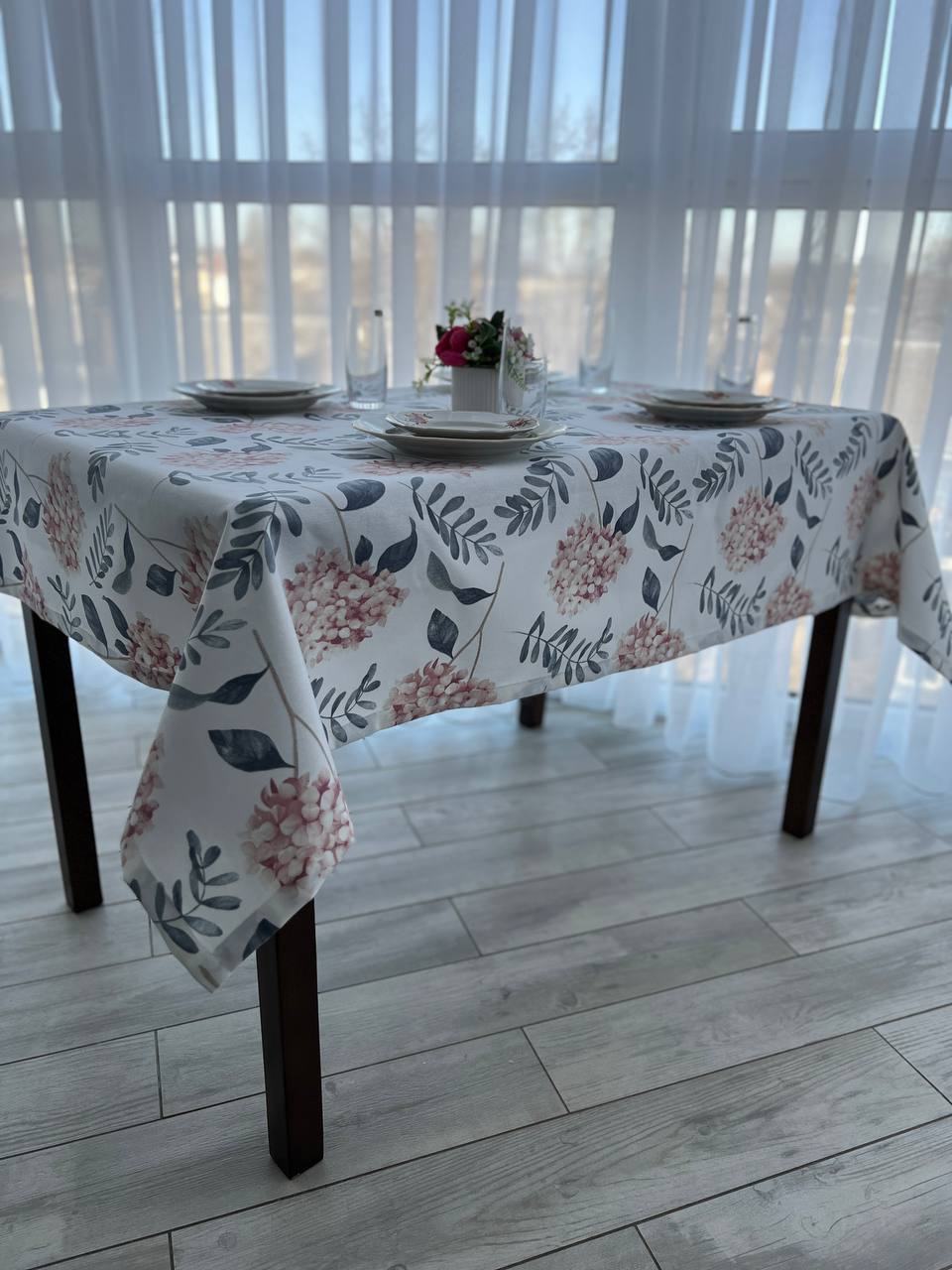 Linen waterproof tablecloth with Teflon, Geometry collection,  luxury quality (custom or standard size)