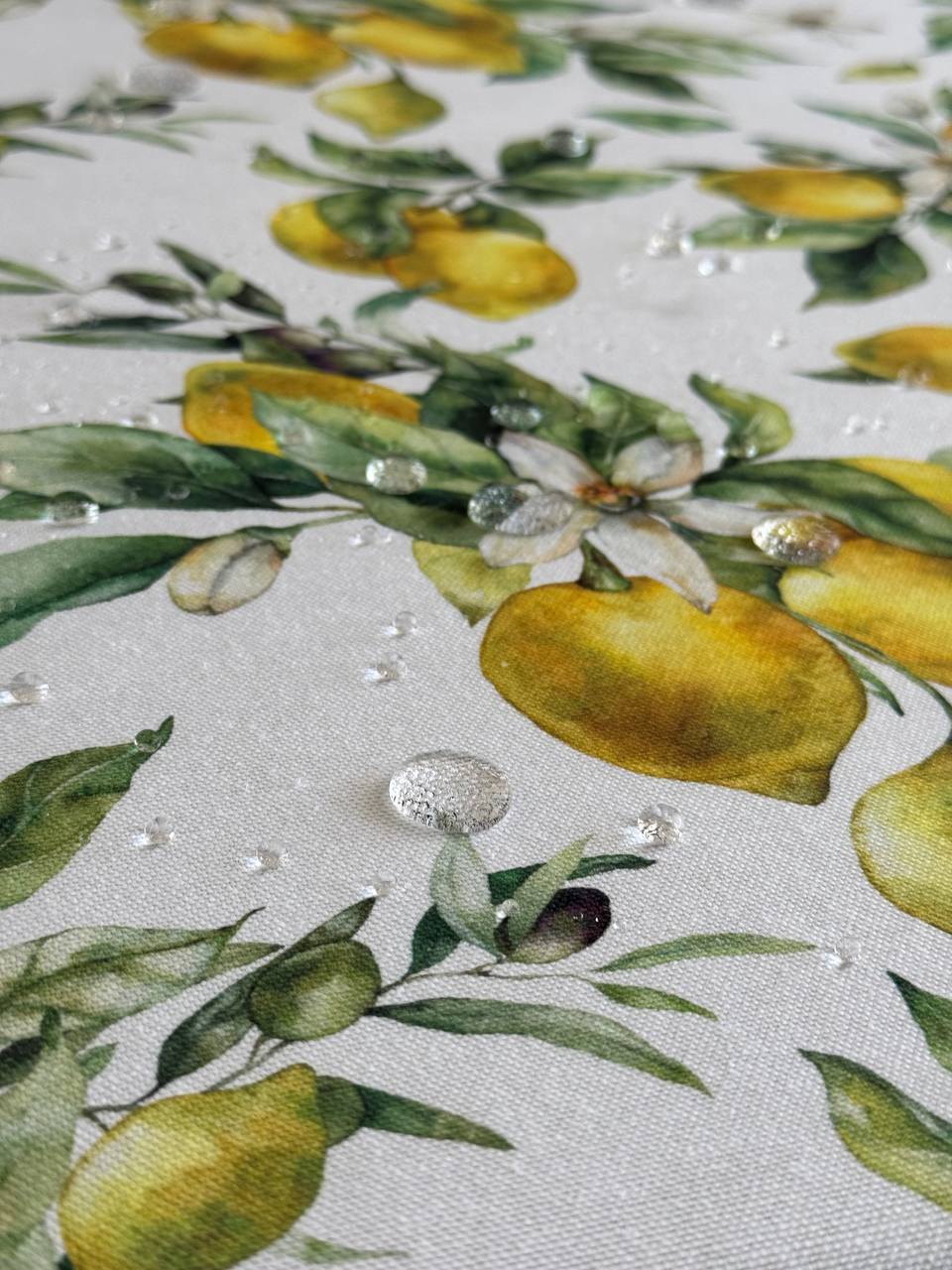 Linen waterproof tablecloth with Teflon, Geometry collection,  luxury quality (custom or standard size)