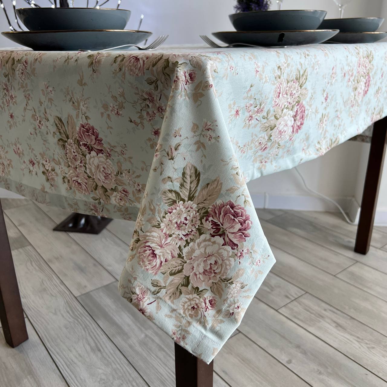 Linen waterproof tablecloth with Teflon, Geometry collection,  luxury quality (custom or standard size)