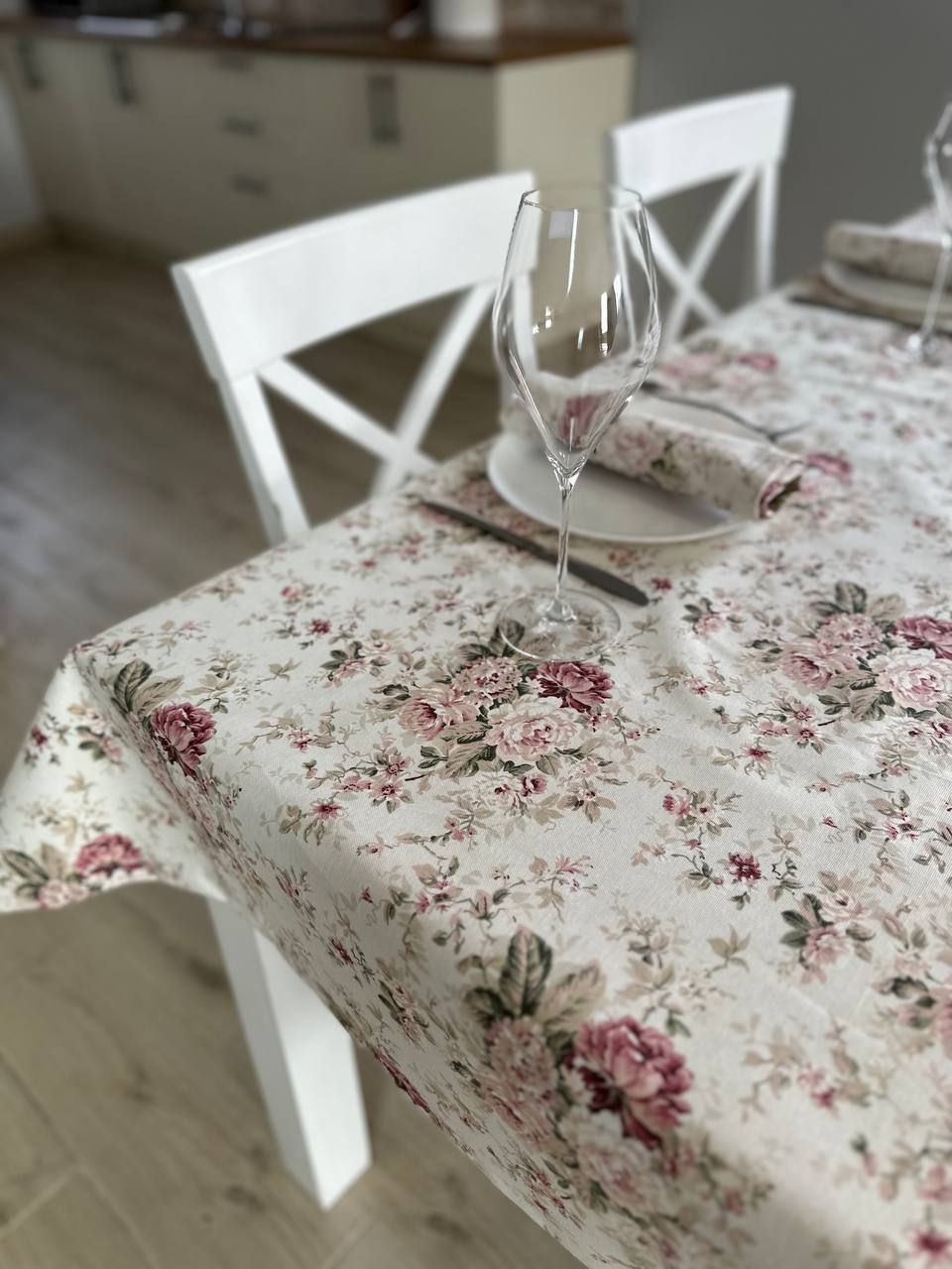 Linen waterproof tablecloth with Teflon, Geometry collection,  luxury quality (custom or standard size)