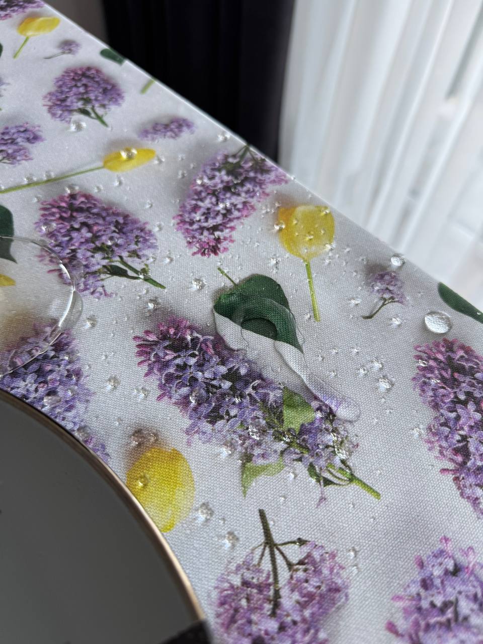 Linen waterproof tablecloth with Teflon, Geometry collection,  luxury quality (custom or standard size)